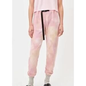 John Elliott Belted Sweatpants Super Bloom Pink Tie Dye‎ Women's Sz 3/Large NWT